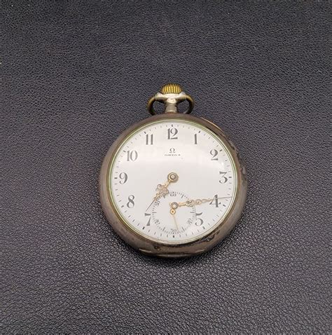 omega pocket watch silver case